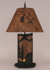 lampa s lesným motívom